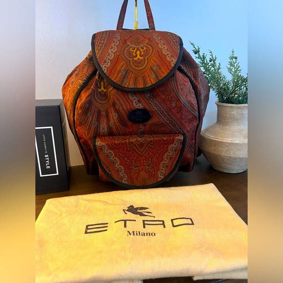 Etro Handbags - Etro Paisley Nylon Backpack